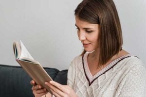 Parent reading a book